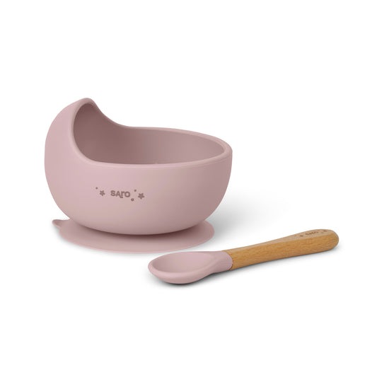 SARO | Kinder Geschirr-Set "Nordic Wave" 2tlg | Rosa