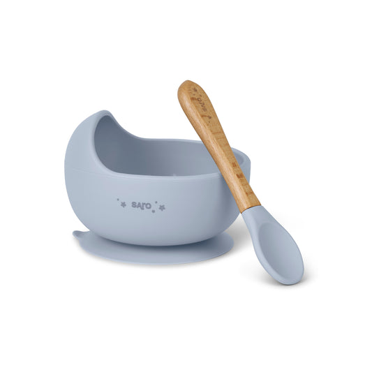SARO | Kinder Geschirr-Set "Nordic Wave" 2tlg | Hellblau