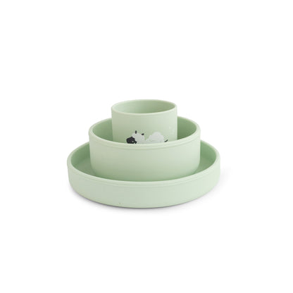 SARO | Kinder Geschirr-Set "Foodie Farm" | Mint