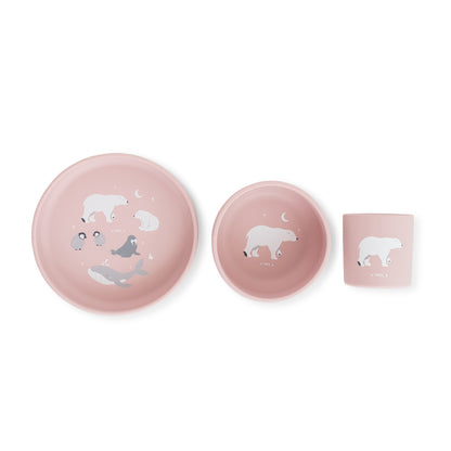 SARO | Kinder Geschirr-Set "Foodie Arktis" | Pink