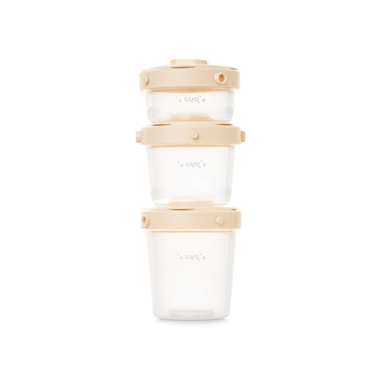 SARO | Nahrungsbehälter 3tlg | Beige