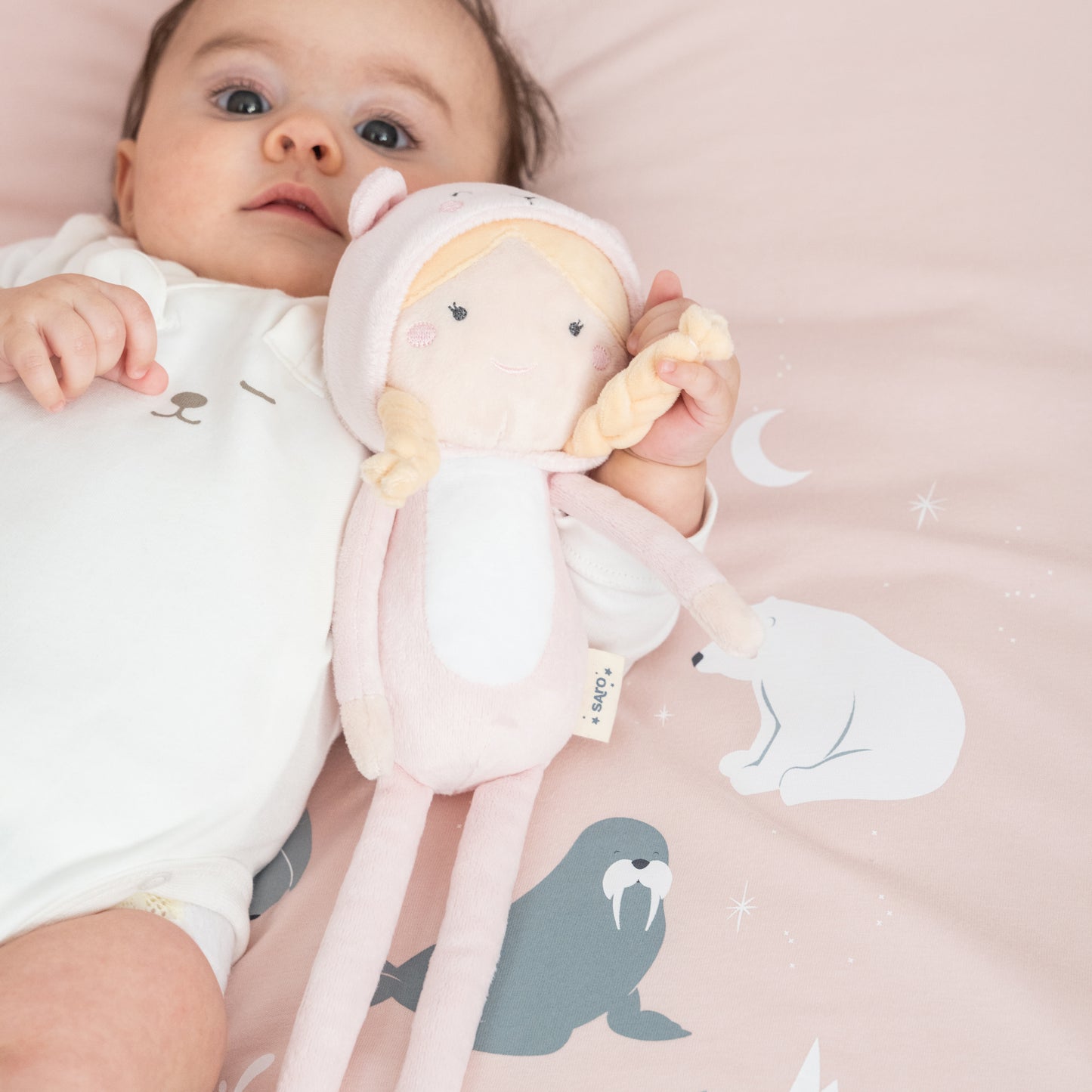 SARO | Plüschpuppe „Luna" | Rosa