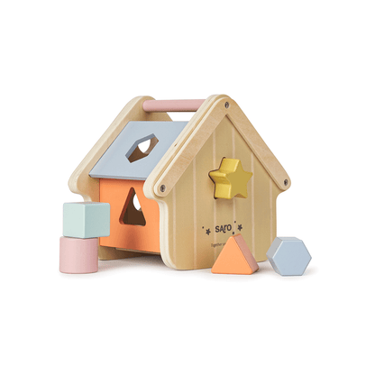 SARO | Puzzle-Steckspiel „Haus" | Bunt