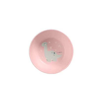SARO | Kinder Geschirr-Set „Dinos“ 5tlg. | Rosa