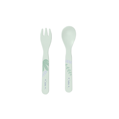SARO | Kinder Geschirr-Set „Leopard“ 5tlg. | Mint