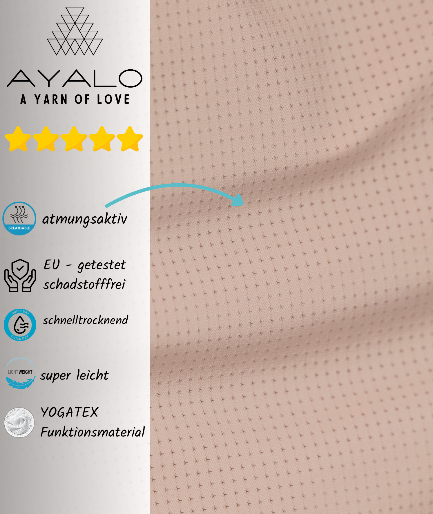 AYALO | AQUA RING SLING | perfekt im Wasser | perfekt zum Duschen | aus Yogatex-Material | My Pink Rose - ADViKiDS