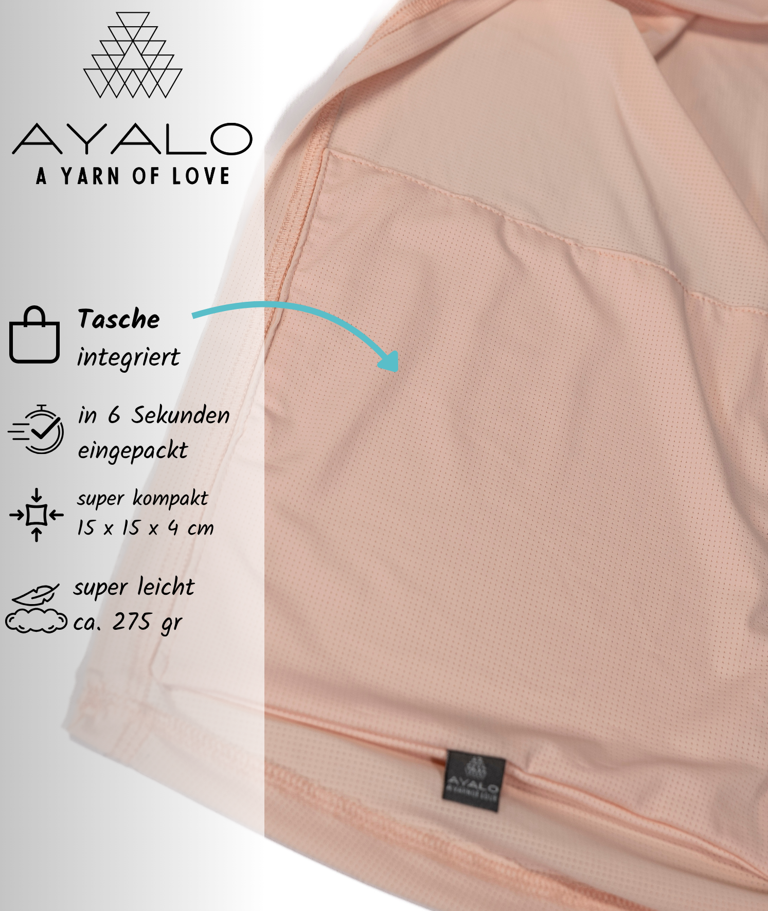 AYALO | AQUA RING SLING | perfekt im Wasser | perfekt zum Duschen | aus Yogatex-Material | My Pink Rose - ADViKiDS