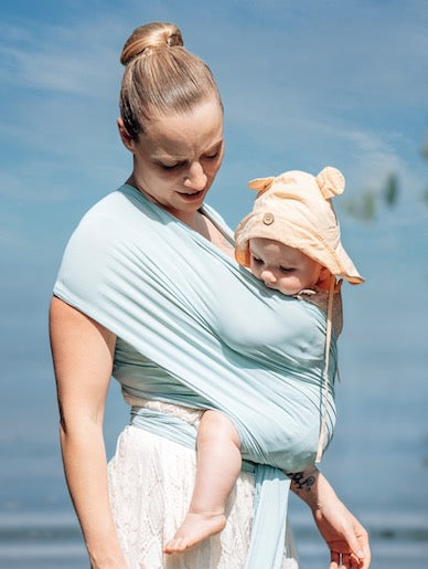AYALO | AQUA WRAP | perfekt im Wasser | perfekt zum Duschen | aus Yogatex-Material | Pacific Green